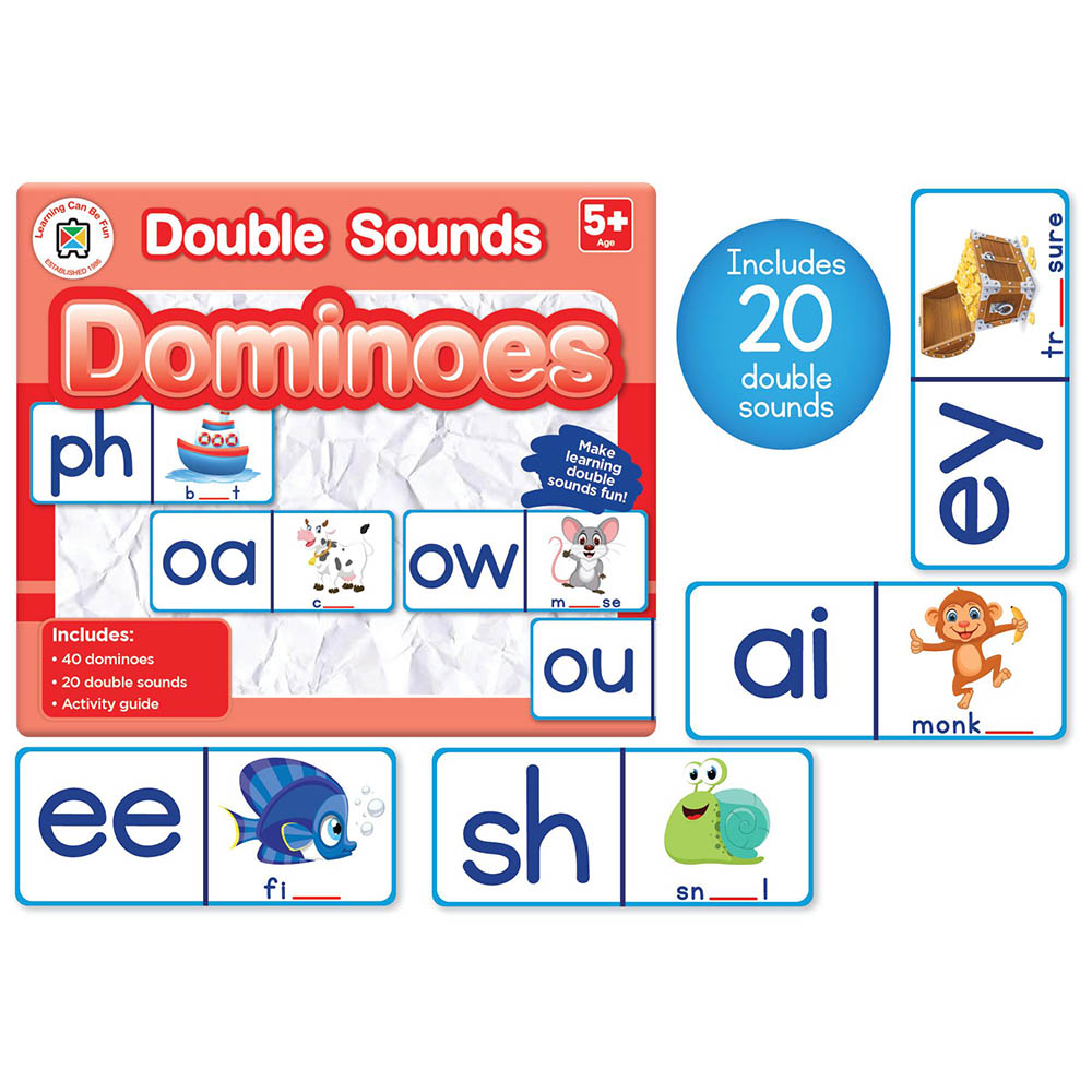 Image for LEARNING CAN BE FUN DOUBLE SOUND DOMINOES from Angletons Office National