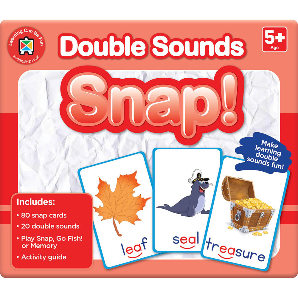 Image for LEARNING CAN BE FUN SNAP CARDS DOUBLE SOUNDS from PaperChase Office National