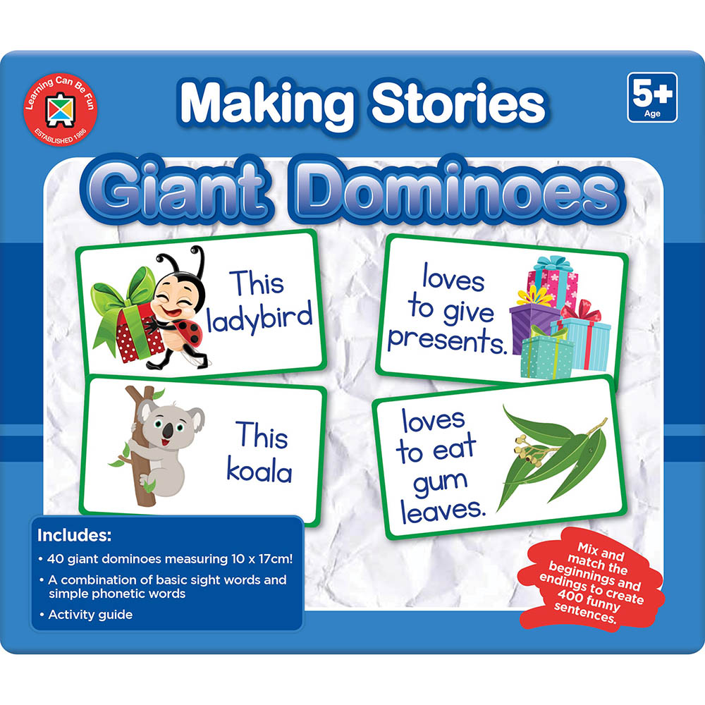 Image for LEARNING CAN BE FUN MAKING STORIES GIANT DOMINOES from Angletons Office National