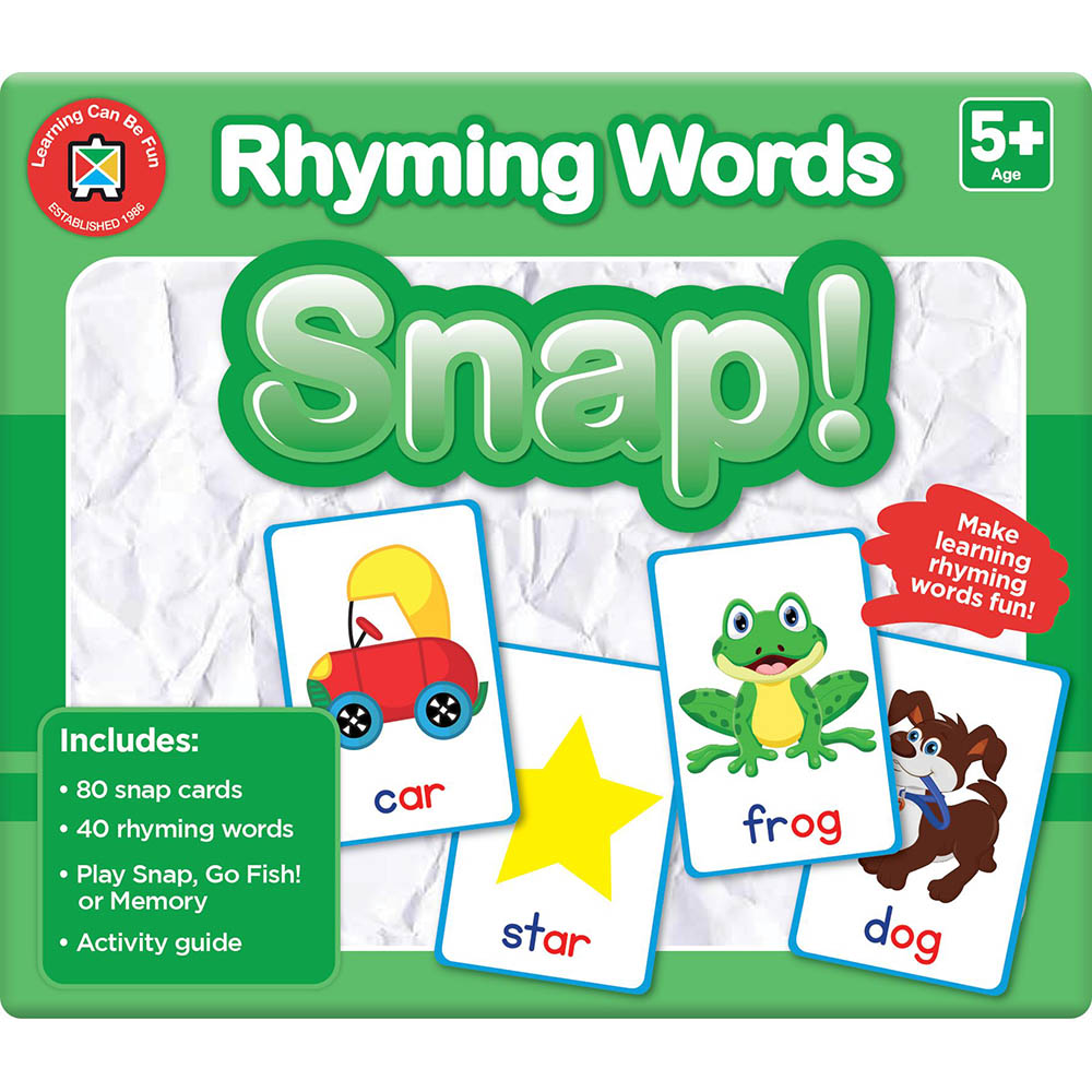 Image for LEARNING CAN BE FUN SNAP CARDS RHYMING WORDS from Officebarn Office National