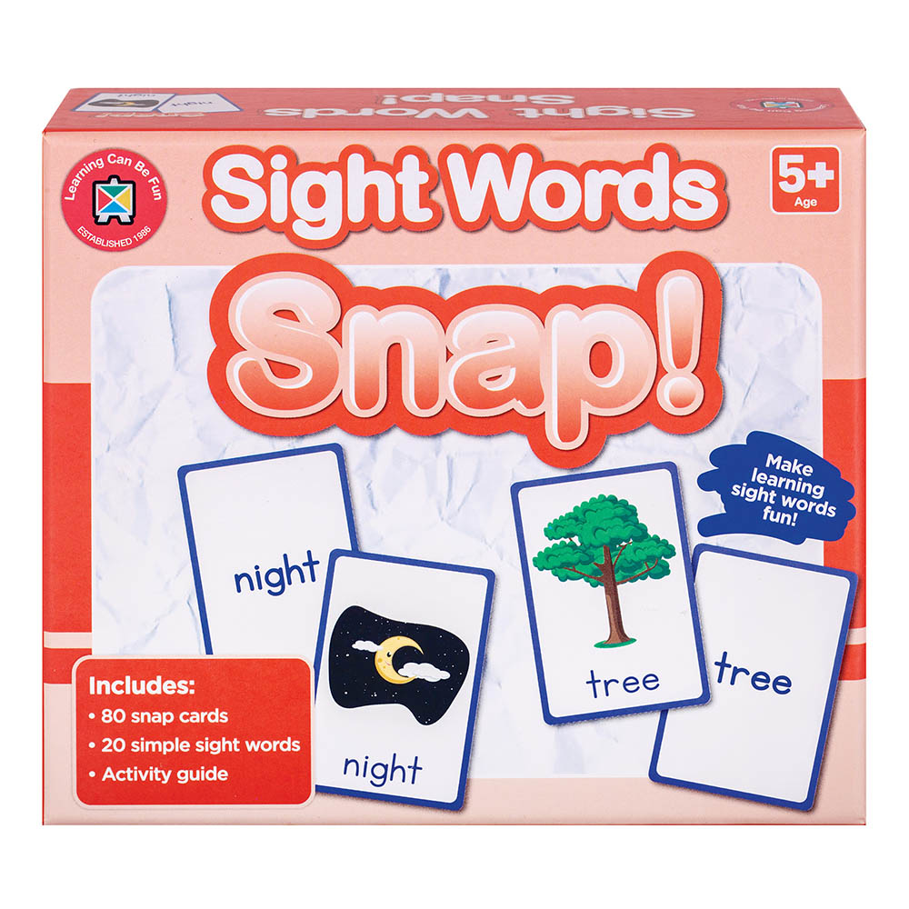 Image for LEARNING CAN BE FUN SNAP CARDS SIGHT WORDS from Ezi Office National Tweed