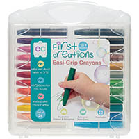 educational colours first creations easi-grip crayons assorted pack 24