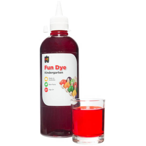 Image for EDUCATIONAL COLOURS KINDERGARTEN FUN DYE 500ML BRILLIANT RED from Surry Office National
