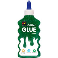 educational colours glitter glue 177ml green