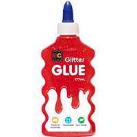 educational colours glitter glue 177ml red