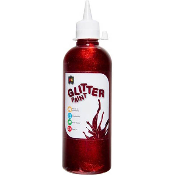 Image for EDUCATIONAL COLOURS GLITTER PAINT 500ML RED from Office National ONE Solution Business Supplies
