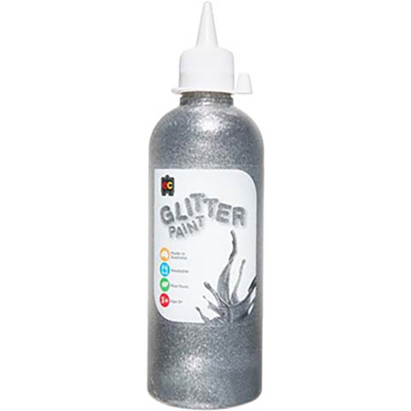 Image for EDUCATIONAL COLOURS GLITTER PAINT 500ML SILVER from PaperChase Office National