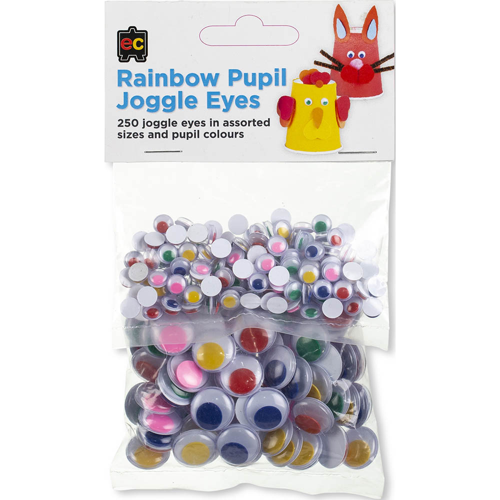Image for EDUCATIONAL COLOURS JOGGLE EYES RAINBOW PUPIL ASSORTED PACK 250 from Mackay Business Machines (MBM) Office National
