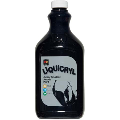 Image for EDUCATIONAL COLOURS LIQUICRYL JUNIOR STUDENT PAINT 2 LITRE BLACK from Our Town & Country Office National