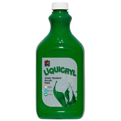 Image for EDUCATIONAL COLOURS LIQUICRYL JUNIOR STUDENT PAINT 2 LITRE BRILLIANT GREEN from Mackay Business Machines (MBM) Office National
