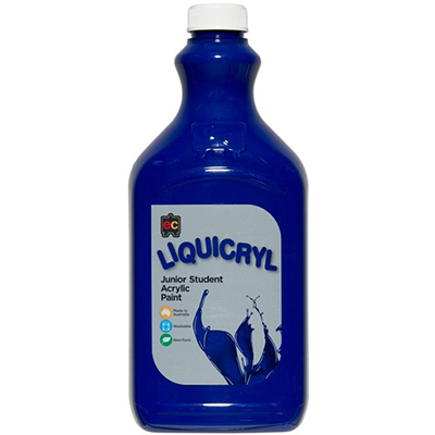 Image for EDUCATIONAL COLOURS LIQUICRYL JUNIOR STUDENT PAINT 2 LITRE WARM BLUE from Our Town & Country Office National