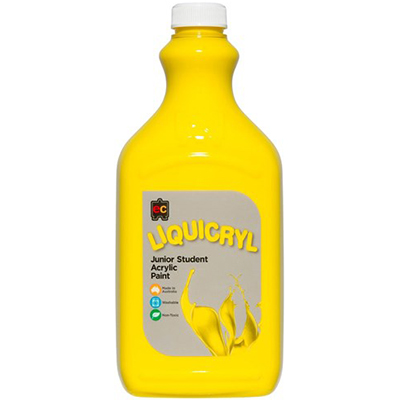 Image for EDUCATIONAL COLOURS LIQUICRYL JUNIOR STUDENT PAINT 2 LITRE BRILLIANT YELLOW from Surry Office National