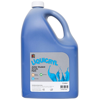 Image for EDUCATIONAL COLOURS LIQUICRYL JUNIOR STUDENT PAINT 5 LITRE BRILLIANT BLUE from PaperChase Office National