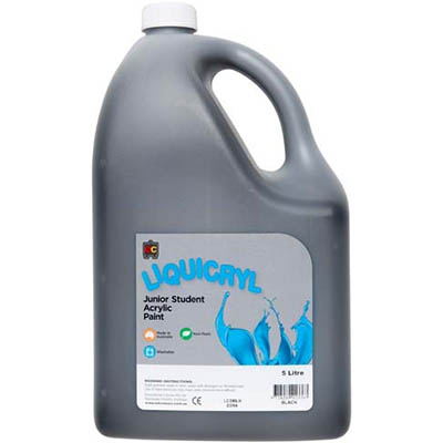 Image for EDUCATIONAL COLOURS LIQUICRYL JUNIOR STUDENT PAINT 5 LITRE BLACK from Mackay Business Machines (MBM) Office National