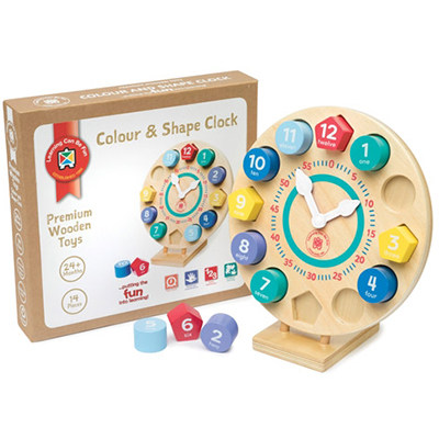 Image for EDUCATIONAL COLOURS COLOUR AND SHAPE CLOCK from OFFICE NATIONAL CANNING VALE