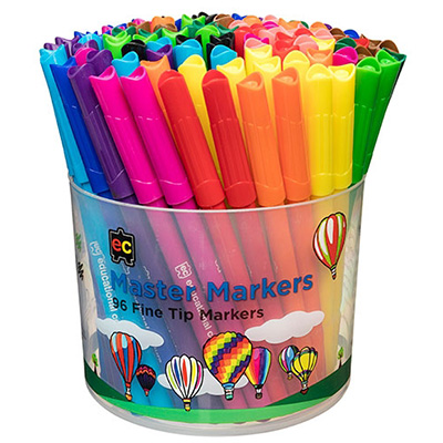 Image for EDUCATIONAL COLOURS MASTER MARKERS TUB 96 from PaperChase Office National