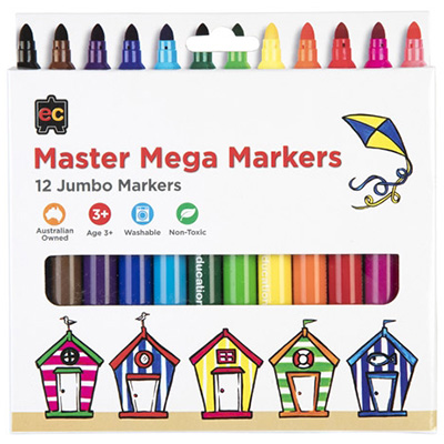 Image for EDUCATIONAL COLOURS MASTER MEGA MARKERS PACK 12 from PaperChase Office National