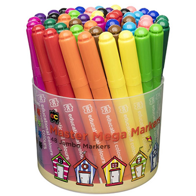 Image for EDUCATIONAL COLOURS MASTER MEGA MARKERS TUB 48 from Discount Office National