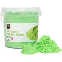 educational colours sensory magic sand 1kg green