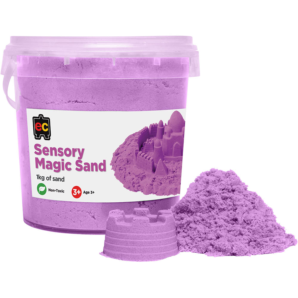Image for EDUCATIONAL COLOURS SENSORY MAGIC SAND 1KG PURPLE from Angletons Office National