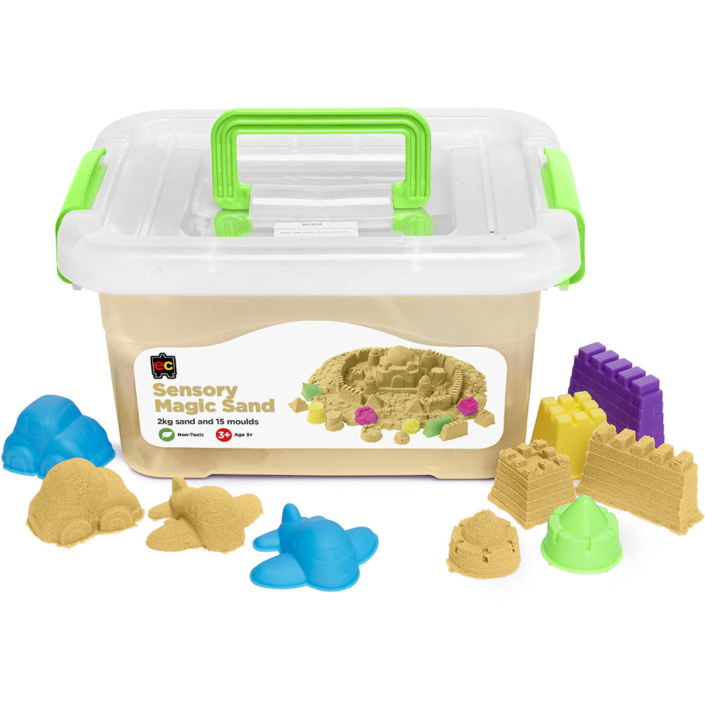 Image for EDUCATIONAL COLOURS SENSORY MAGIC SAND 2KG NATURAL WITH MOULDS from Office National Kalgoorlie