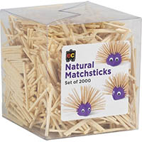 educational colours matchsticks natural box 2000