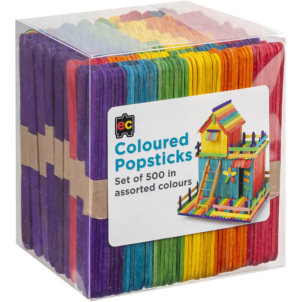Image for EDUCATIONAL COLOURS CONSTRUCTION POPSTICKS COLOURED PACK 500 from Our Town & Country Office National