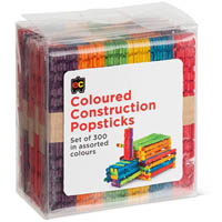 educational colours construction popsticks coloured pack 300