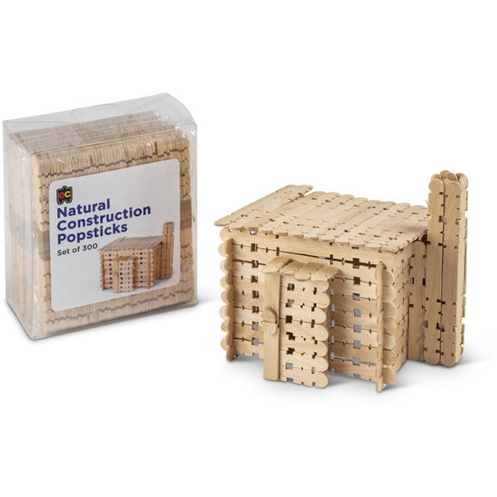 Image for EDUCATIONAL COLOURS CONSTRUCTION POPSTICKS NATURAL PACK 300 from Two Bays Office National