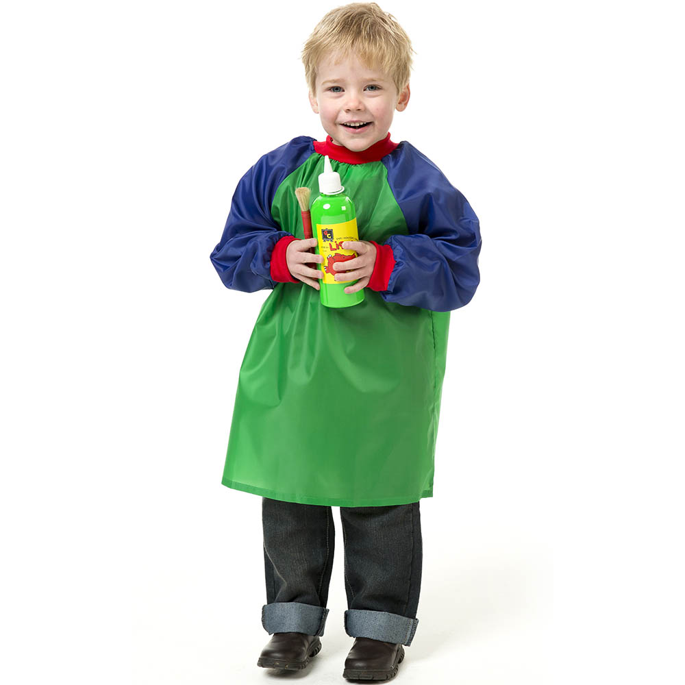 Image for EDUCATIONAL COLOURS TODDLER SMOCKS GREEN AND BLUE from Office National Port Augusta
