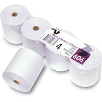 victory 606 cash register roll 2-ply 76 x 76 x 11.5mm pack 4
