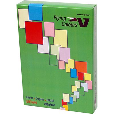 Image for FLYING COLOURS COLOURED A4 COPY PAPER 80GSM PARROT GREEN PACK 500 SHEETS from Discount Office National