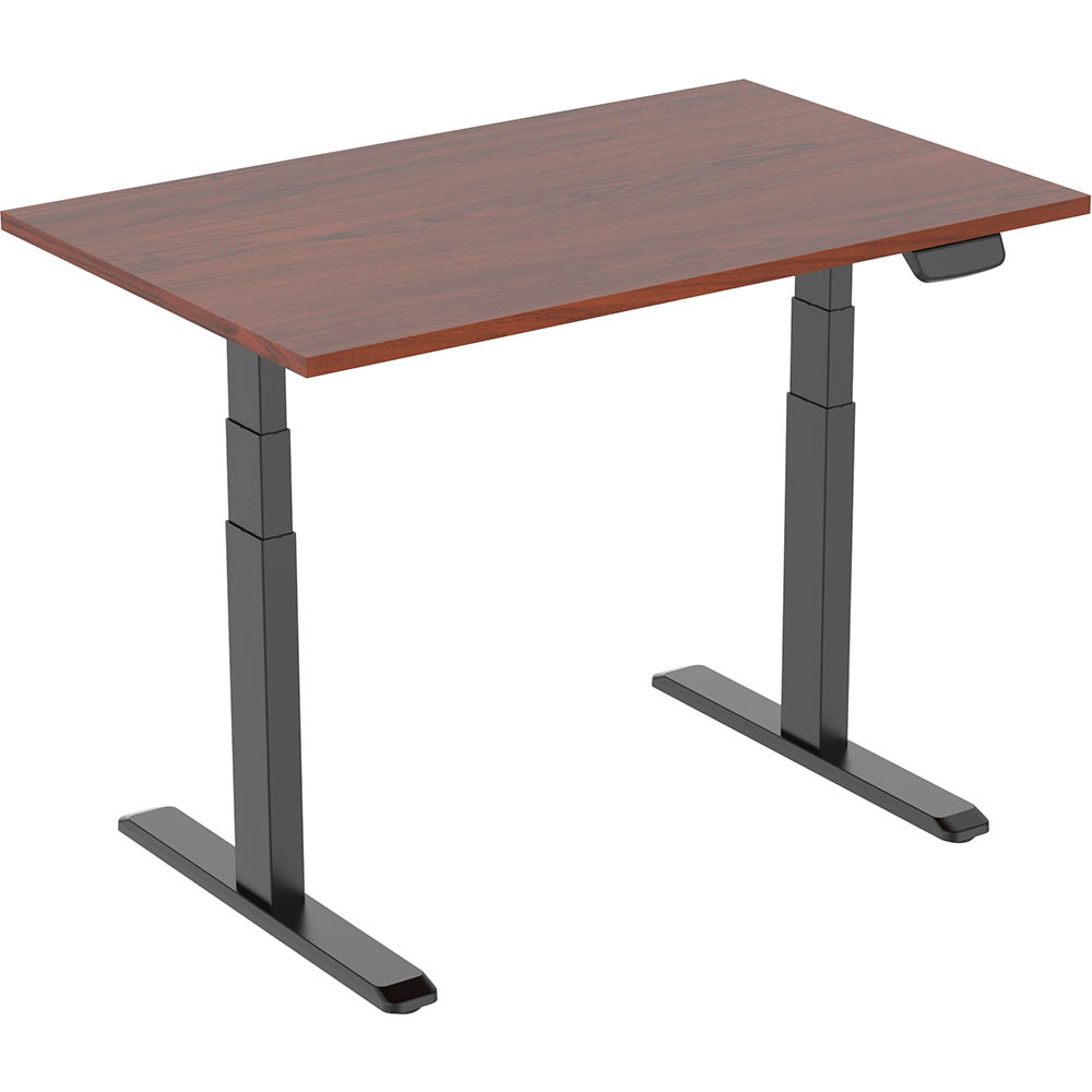 Image for ERGOVIDA EED-623D ELECTRIC SIT-STAND DESK 1500 X 750MM BLACK/DARK WALNUT from Aztec Office National