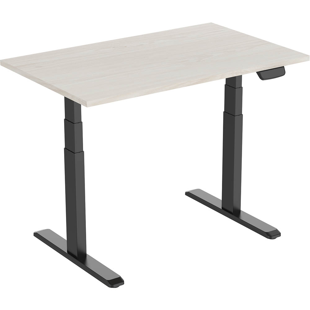 Image for ERGOVIDA EED-623D ELECTRIC SIT-STAND DESK 1800 X 750MM BLACK/LIGHTWOOD from Angletons Office National
