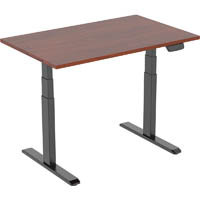 ergovida eed-623d electric sit-stand desk 1800 x 750mm black/dark walnut