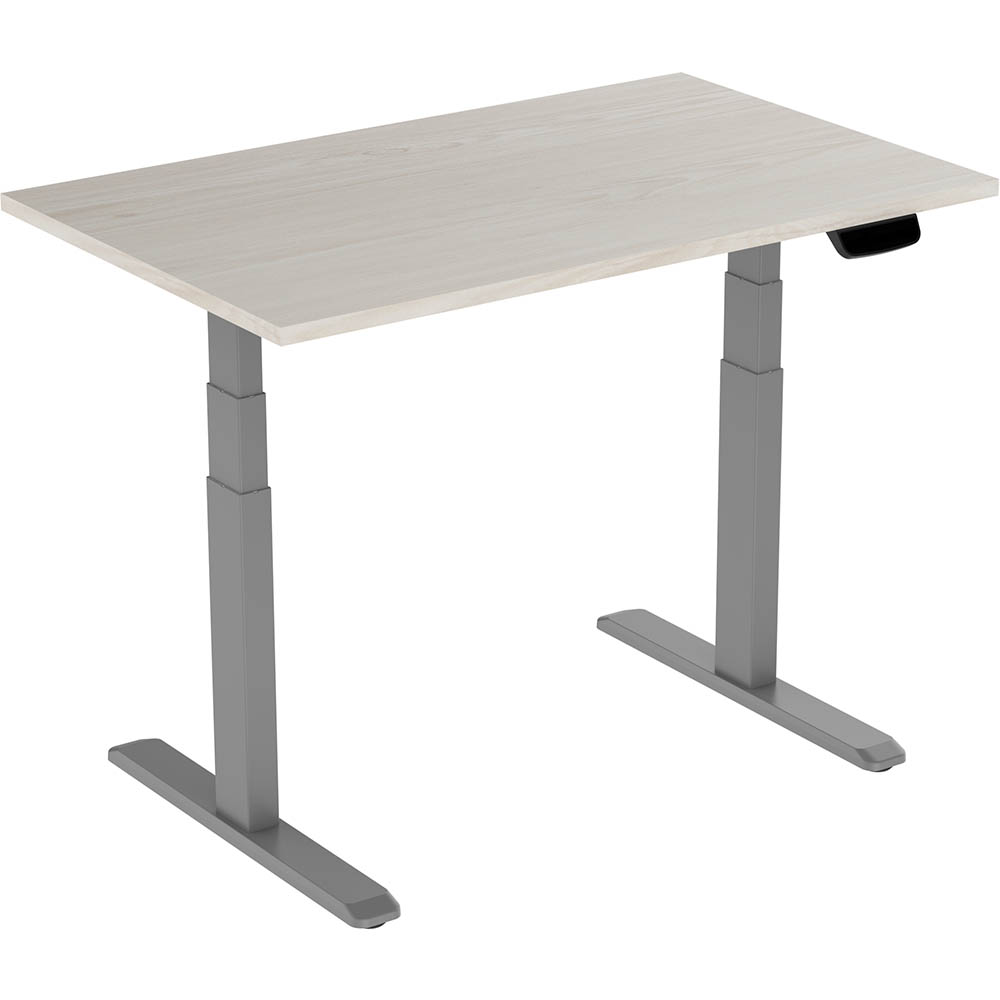 Image for ERGOVIDA EED-623D ELECTRIC SIT-STAND DESK 1500 X 750MM GREY/LIGHTWOOD from Aztec Office National