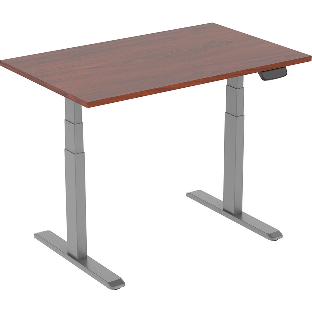 Image for ERGOVIDA EED-623D ELECTRIC SIT-STAND DESK 1500 X 750MM GREY/DARK WALNUT from PaperChase Office National