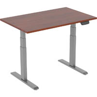ergovida eed-623d electric sit-stand desk 1500 x 750mm grey/dark walnut
