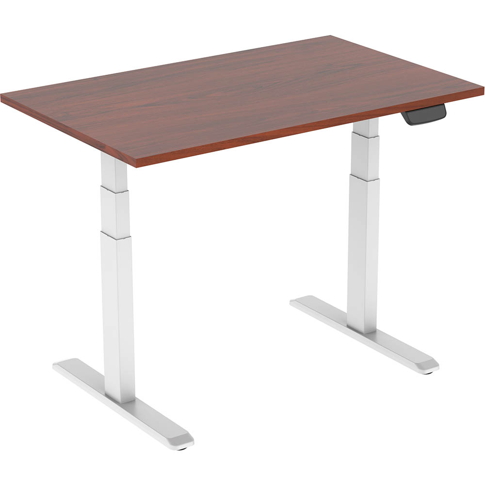 Image for ERGOVIDA EED-623D ELECTRIC SIT-STAND DESK 1500 X 750MM WHITE/DARK WALNUT from Emerald Office Supplies Office National