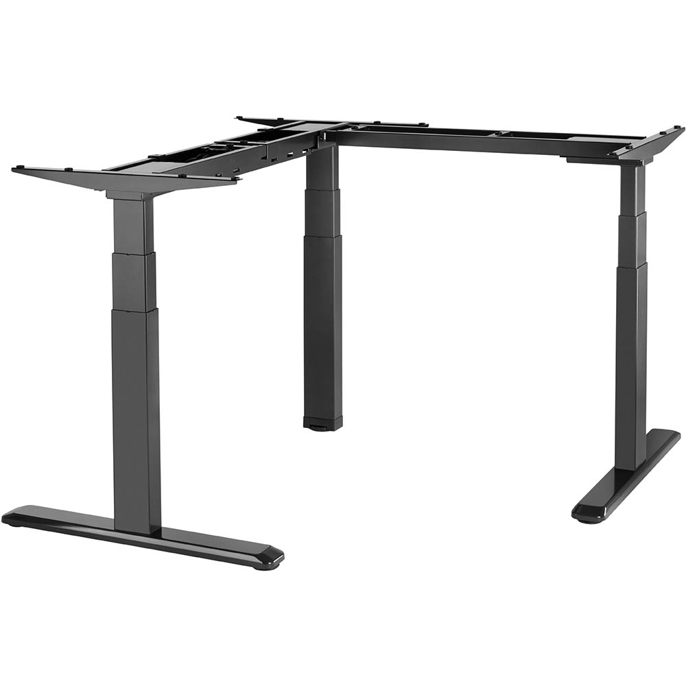 Image for ERGOVIDA EED-633D ELECTRIC SIT-STAND CORNER DESK BLACK FRAME ONLY from PaperChase Office National