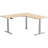 ergovida eed-633d electric sit-stand corner desk 1800 x 1800 x 750mm grey/oak