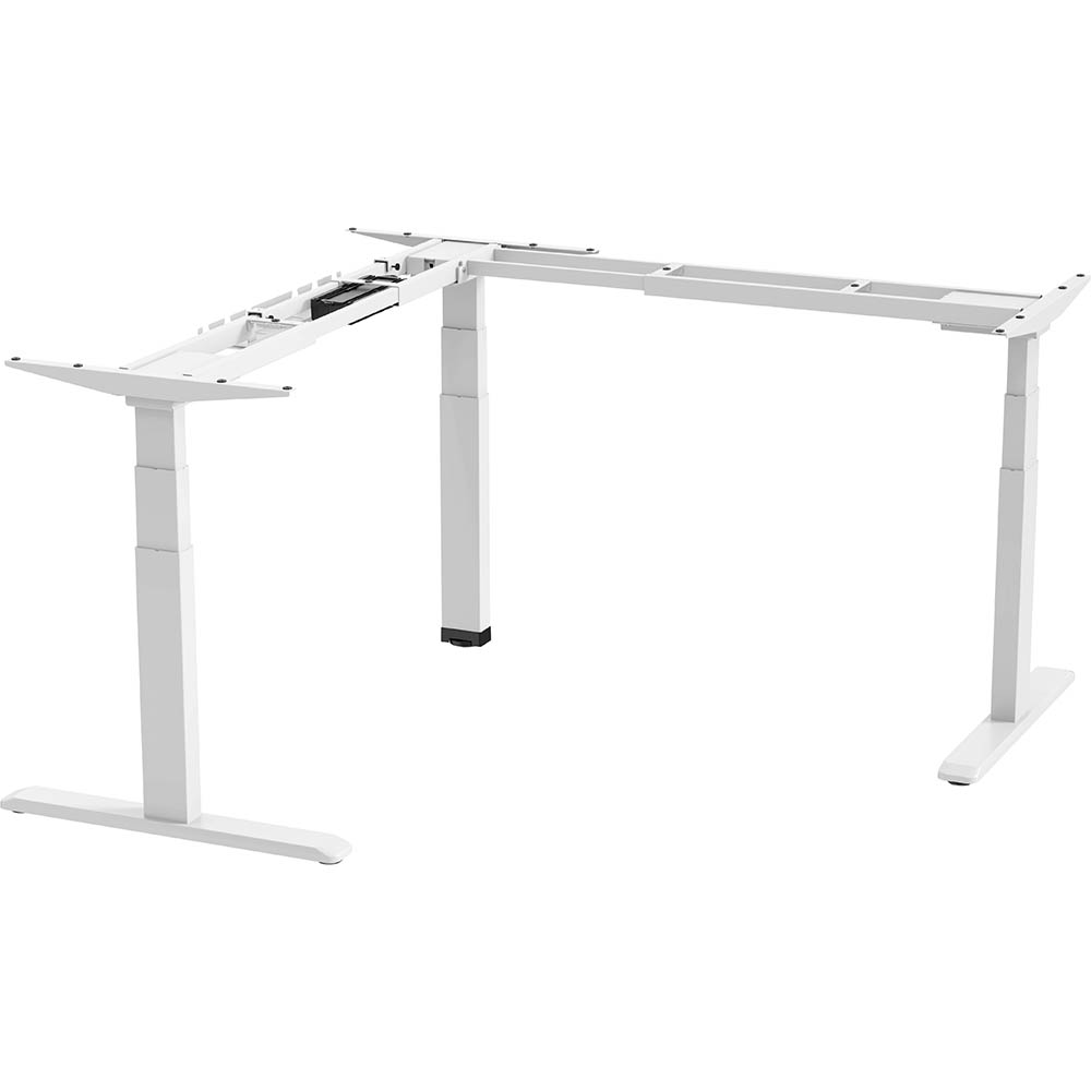 Image for ERGOVIDA EED-633D ELECTRIC SIT-STAND CORNER DESK WHITE FRAME ONLY from Aztec Office National
