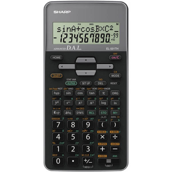 Image for SHARP EL-531TH SCIENTIFIC CALCULATOR GREY/BLACK from Two Bays Office National