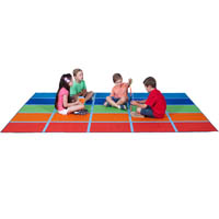 elizabeth richards fun colour blocks rug 3 x 2m light blue