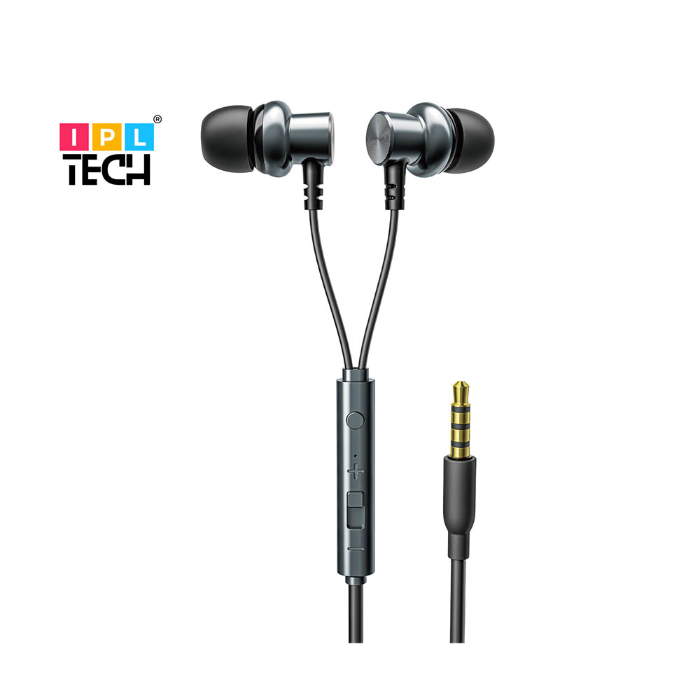 Image for IPL TECH IN EAR WIRED EARPHONES 3.5MM BLACK from Office National Sydney Stationery