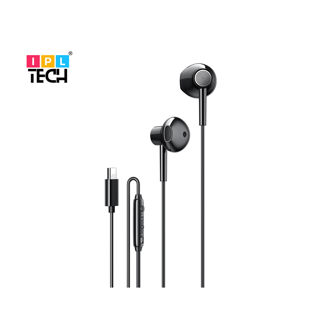 Image for IPL TECH WIRED EARPHONES TYPE C BLACK from OFFICE NATIONAL CANNING VALE