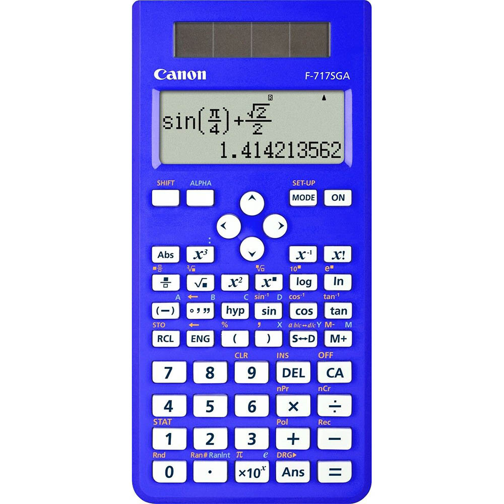 Image for CANON F-717SGA SCIENTIFIC CALCULATOR DUAL-WAY DISPLAY BLUE from Two Bays Office National