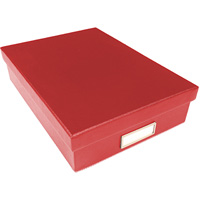 modena document box a4 textured red