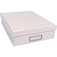 modena document box a4 glossy white