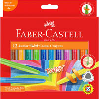 faber-castell junior twist crayons assorted pack 12